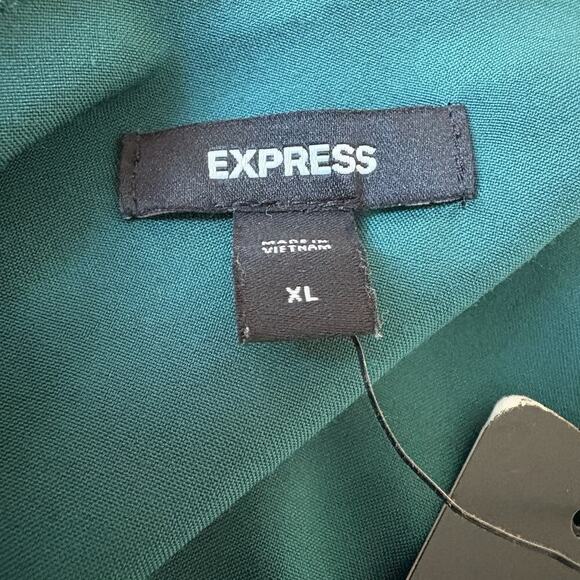 NWT Express Satin OneShoulder Puff Sleeve Blouse Top Shirt Womens Size XL - Picture 6 of 8